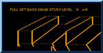 Full Set Bass Drum Study Level  A